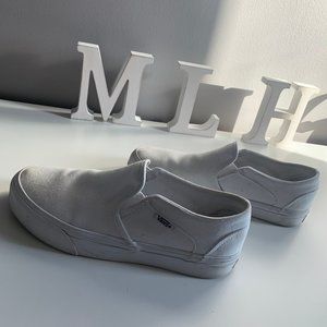 White Slip On Vans